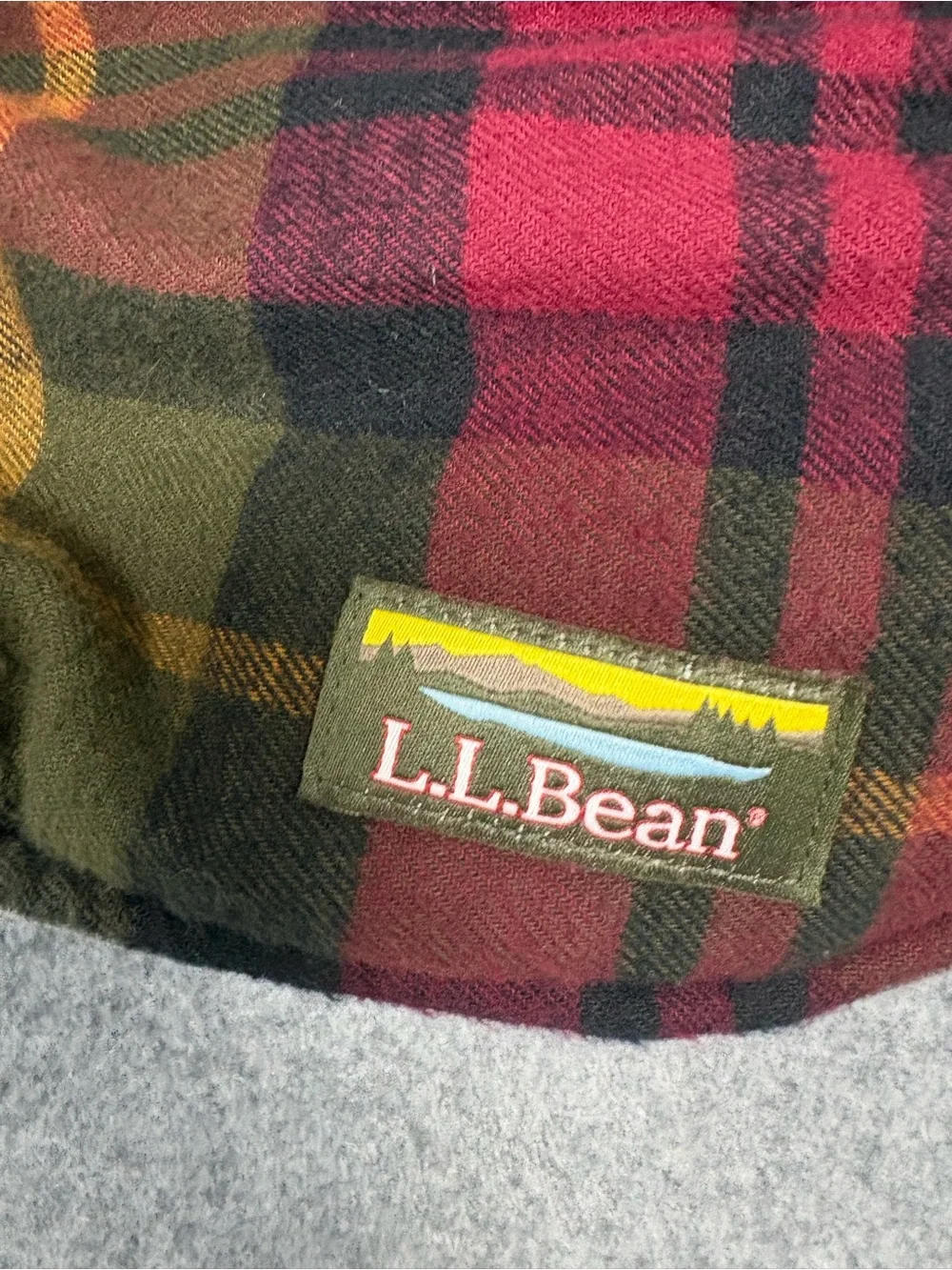 L.L.Bean Reversible Field Coat for Dogs Medium Plaid